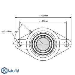 یاتاقان UCFL 211 اس کا اف با شفت 55 میلی متر