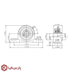 یاتاقان بلبرینگ UCP 204 برند FAG