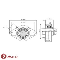 یاتاقان بلبرینگ UCFL 209 برند SMS