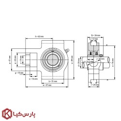 یاتاقان بلبرینگ UCT 205 برند TIG