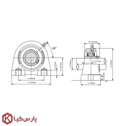یاتاقان PA207 آساهی با شفت 35 میلی متر