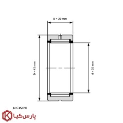 رولبرینگ سوزنی NK35/20 برند IKO