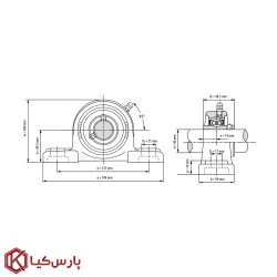 یاتاقان بلبرینگ UCP208 برند FYH