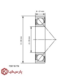 بلبرینگ تماس زاویه ای 7307-BECBP برند SKF