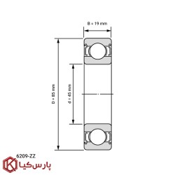 بلبرینگ شیار عمیق 6209ZZ برند BECO