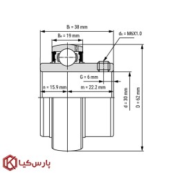 بلبرینگ یاتاقانی UC206 برند FAG