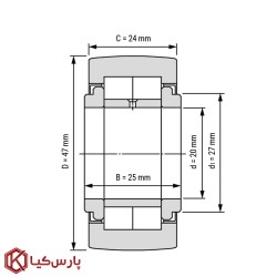 غلتک رولبرینگ NUTR20 چینی