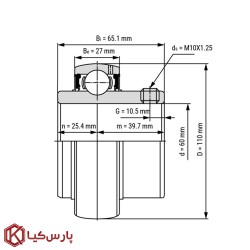 بلبرینگ یاتاقانی UC212 برند چینی