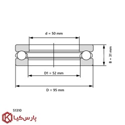 بلبرینگ کف گرد 51310 برند SKF