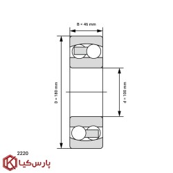 بلبرینگ خود تنظیم 2220 برند ZKL