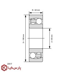 بلبرینگ خود تنظیم 2317 برند ZKL