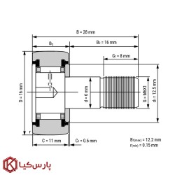 رولبرینگ گوشکوبی KR16 PP چینی