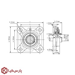 یاتاقان F311 آساهی با شفت 55 میلی متر