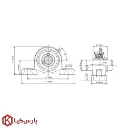 یاتاقان P308 آساهی با شفت 40 میلی متر