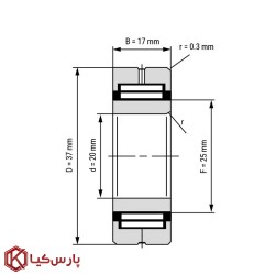 رولبرینگ سوزنی NA4904 برند IKO
