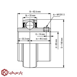بلبرینگ یاتاقانی UC216 برند چینی
