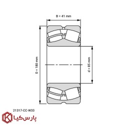 رولبرینگ بشکه ای 21317 CC W33 برند KOYO