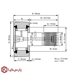 رولبرینگ گوشکوبی KR40 PP برند NTN