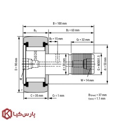 رولبرینگ گوشکوبی KRV90 PP برند NTN