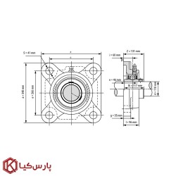 یاتاقان F322 آساهی با شفت 110 میلی متر