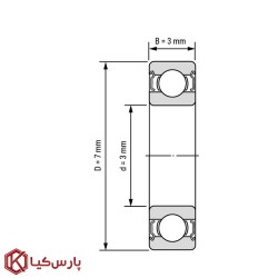 بلبرینگ شیار عمیق مینیاتوری MR104zz برند NMB(بسته 10تایی)