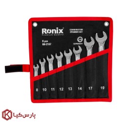 ست 8 عددی آچار یکسر تخت یکسر رینگ رونیکس مدل RH-2157