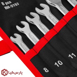 ست 8 عددی آچار یکسر تخت یکسر رینگ رونیکس مدل RH-2157