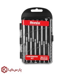 پیچ گوشتی ساعتی دسته فلزی 12 عددی رونیکس مدل RH-2713