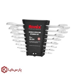 مجموعه 8 عددی آچار دو سر تخت با کیف رونیکس مدل RH-2201