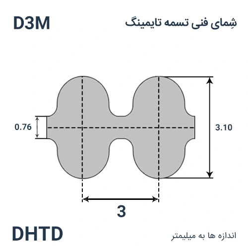 شمای فنی تسمه DHTD-330-D3M