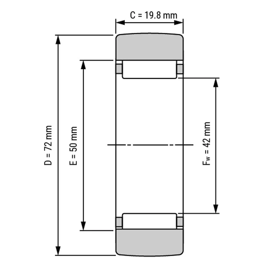 شمای فنی غلتک رولبرینگ RSTO35 شمای فنی غلتک رولبرینگ RSTO35