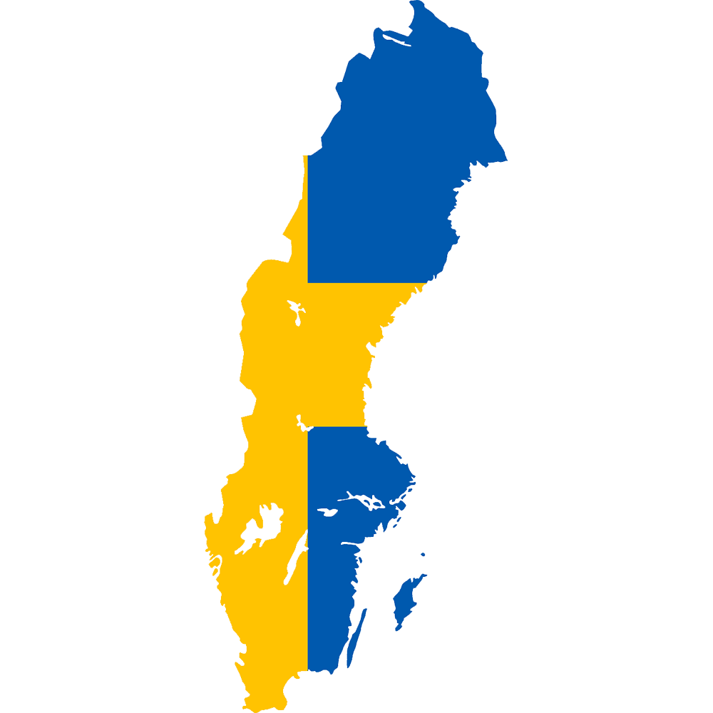 نقشه کشور سوئد